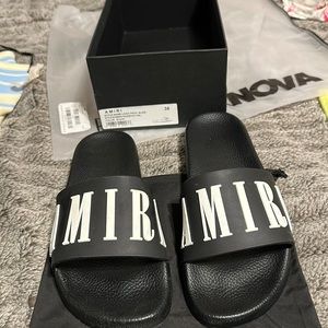 Amiri women’s slides. Worn once. Size 38.